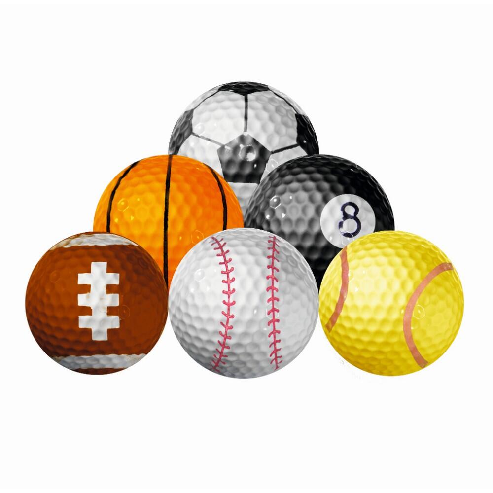 Sports Balls Golf Balls (Pack of 6) (Multicoloured) 2/2