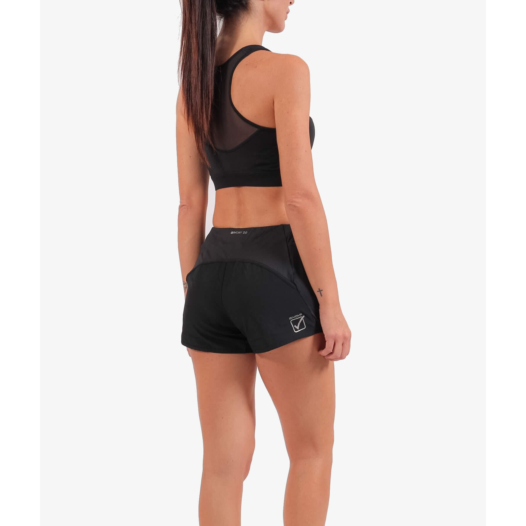 PANTALONCINO da palestra donna givova nero 2/4