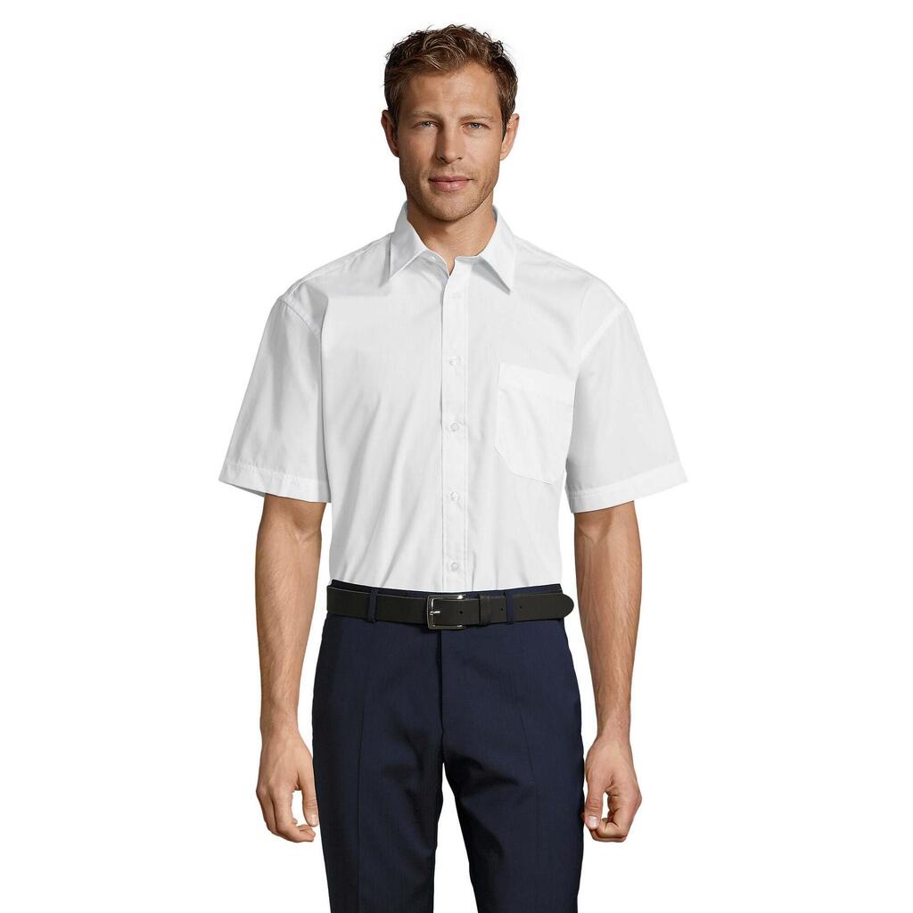 Unisex Adult Bristol Plain Poplin Business Shirt (White)