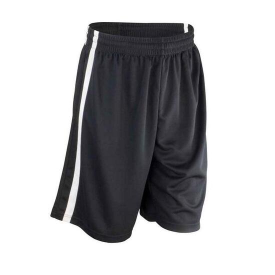 Pantaloncini Da Basket Uomo Spiro Nero Bianco