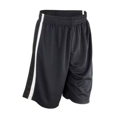 Heren quick dry basketbal shorts (zwart/wit)
