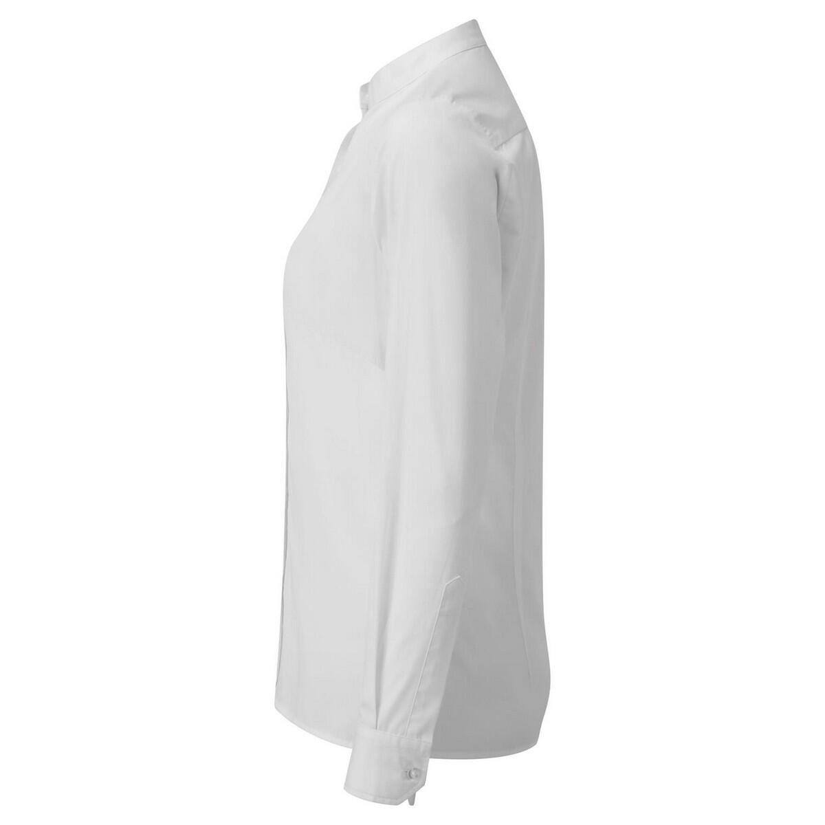 Camisa Grandad para senhora/senhora (Branco) 3/4