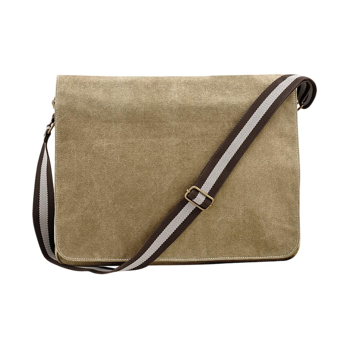 QUADRA Vintage Canvas Messenger Bag (Sahara)