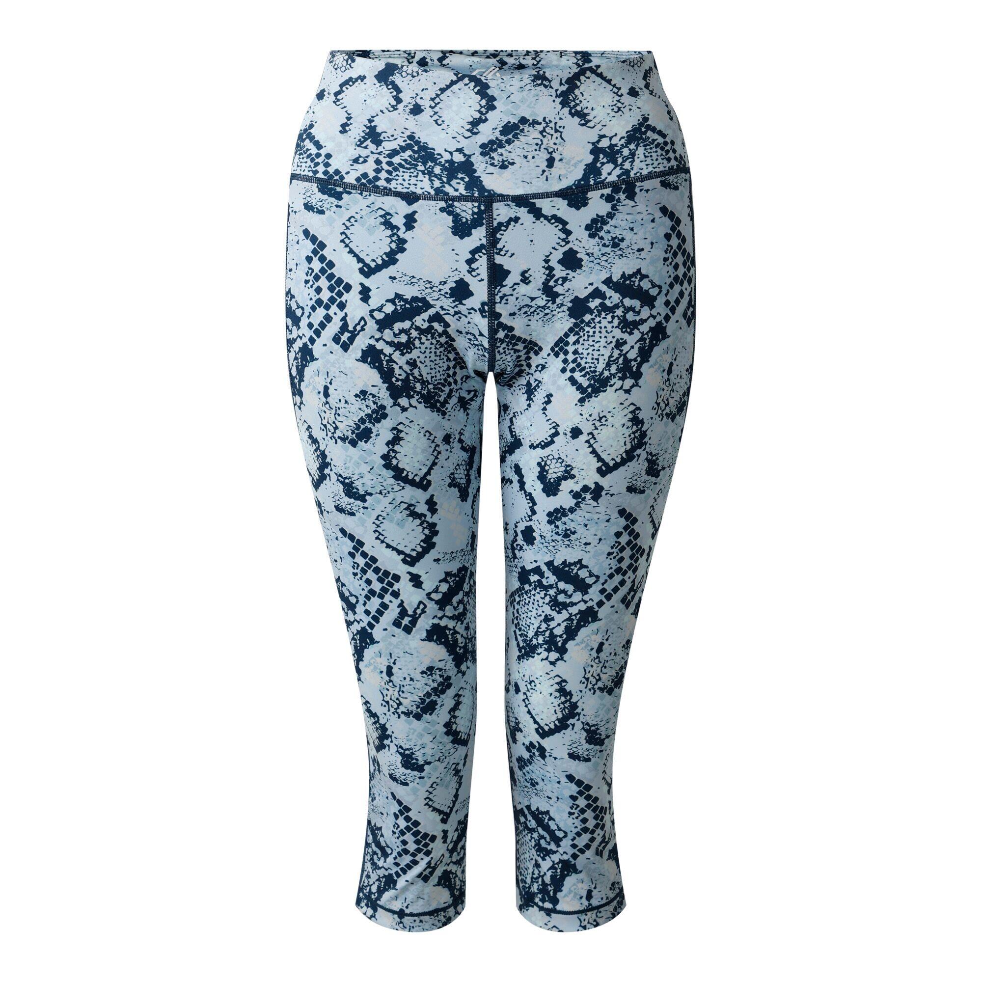 REGATTA Womens/Ladies Influential II Snake Print 3/4 Length Leggings (Blue)