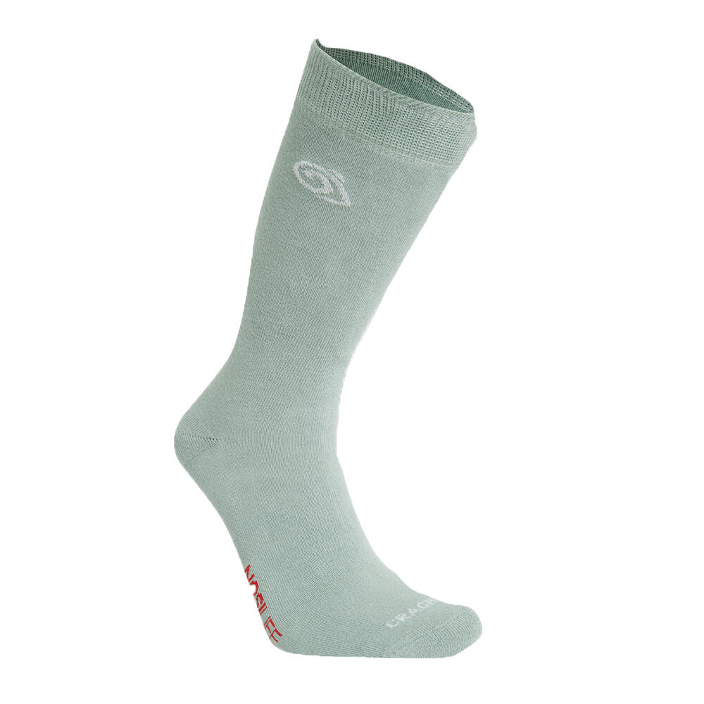 Chaussettes Adulte (Gris Clair Chiné / Vert Lichen) 2/3