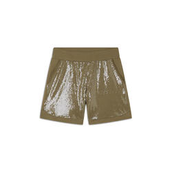 Short avec paillettes et logo au dos