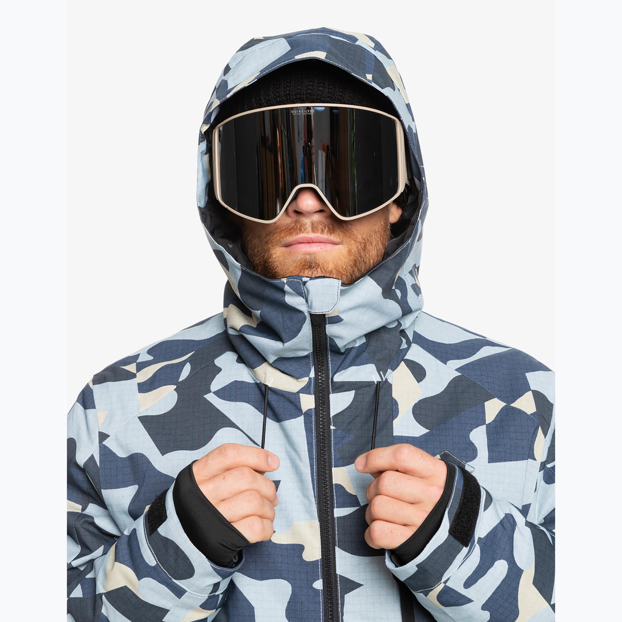 Veste de snowboard Quiksilver Mission Printed Block pour homme 4/5