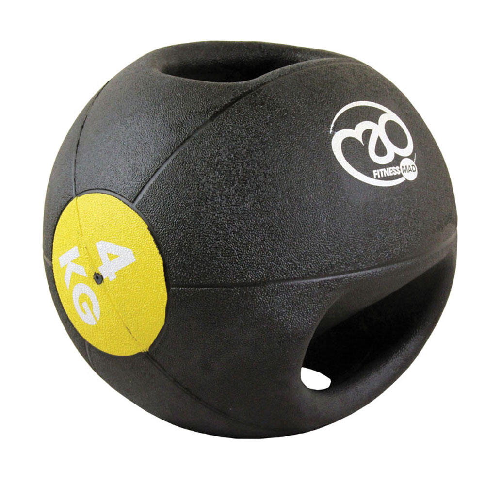 FITNESS-MAD Medicine Ball (Black/Yellow)