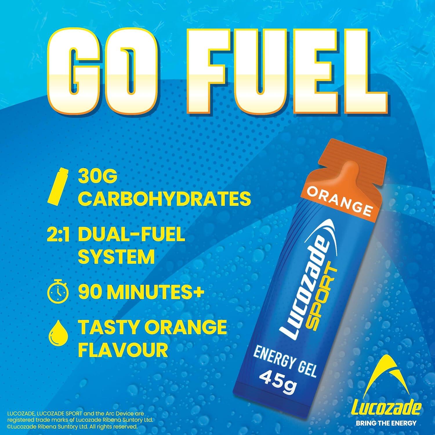 Lucozade Sport Dual-Fuel Energy Gels & 1L Water Bottle 3/4