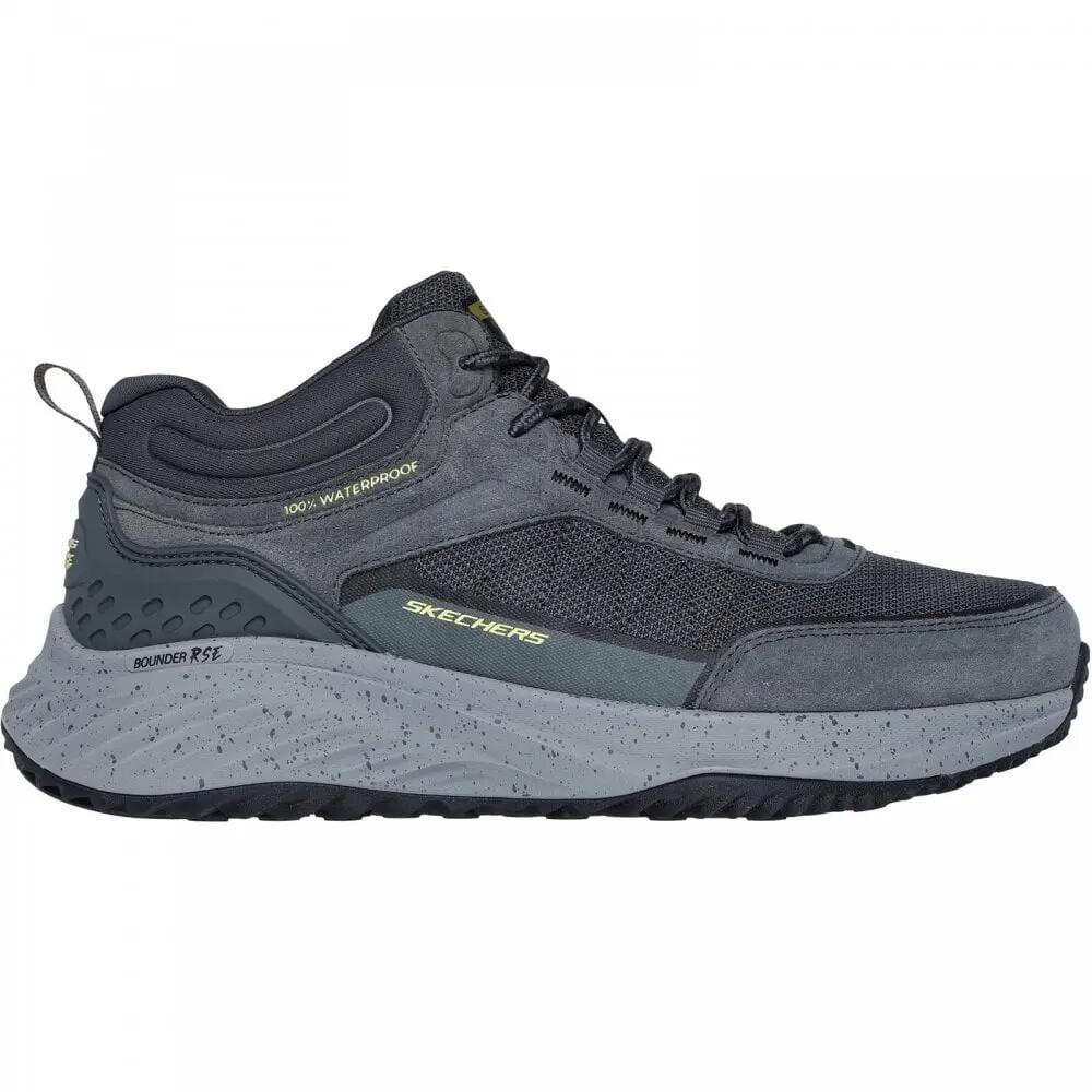 Skechers Bounder RSE | Charcoal/Lime | Mens Sporty Lace-up Trainers CO