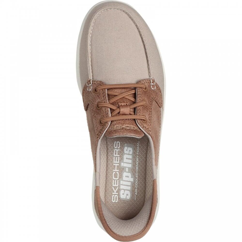Sapatos Náuticos Skechers Mulher On-the-GO Flex - Palmilla Taupe 5/7