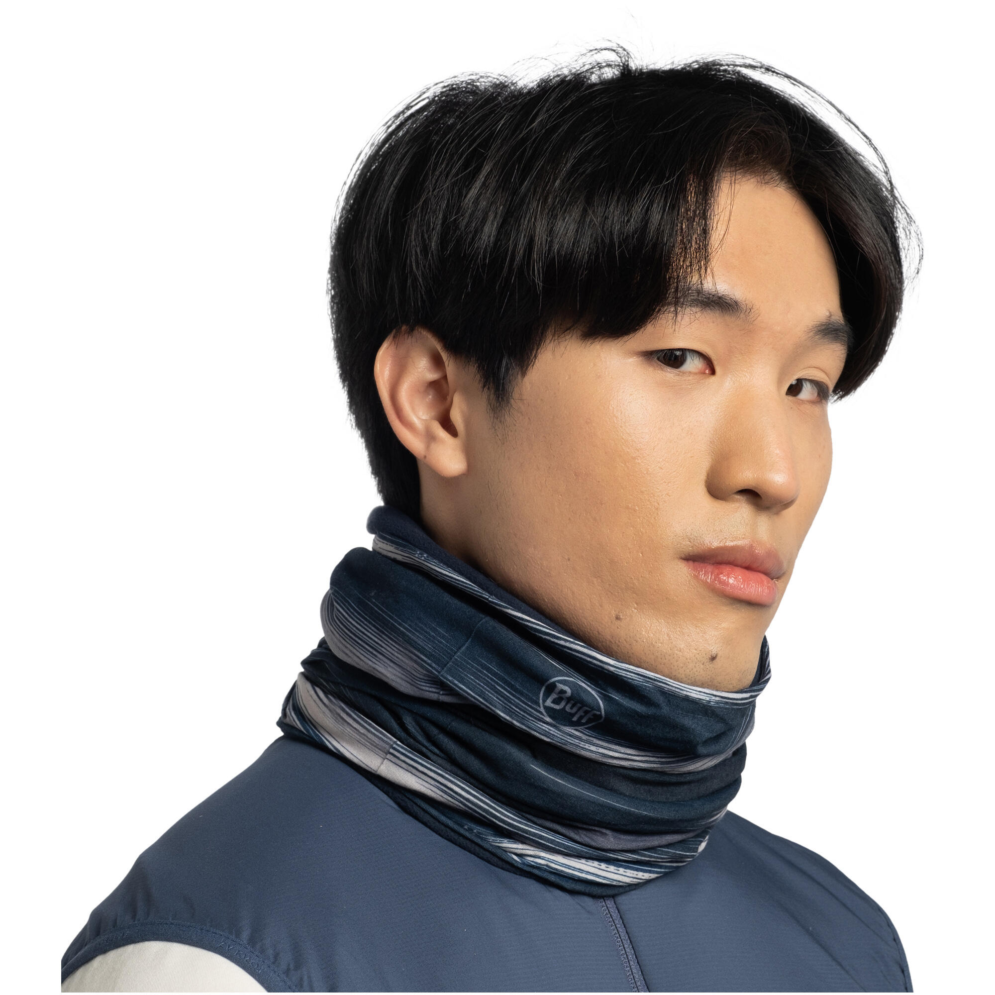 Buff Neck Brace Buff Reversible Fleece Reversible Neck Brace Arky Navy 2/4
