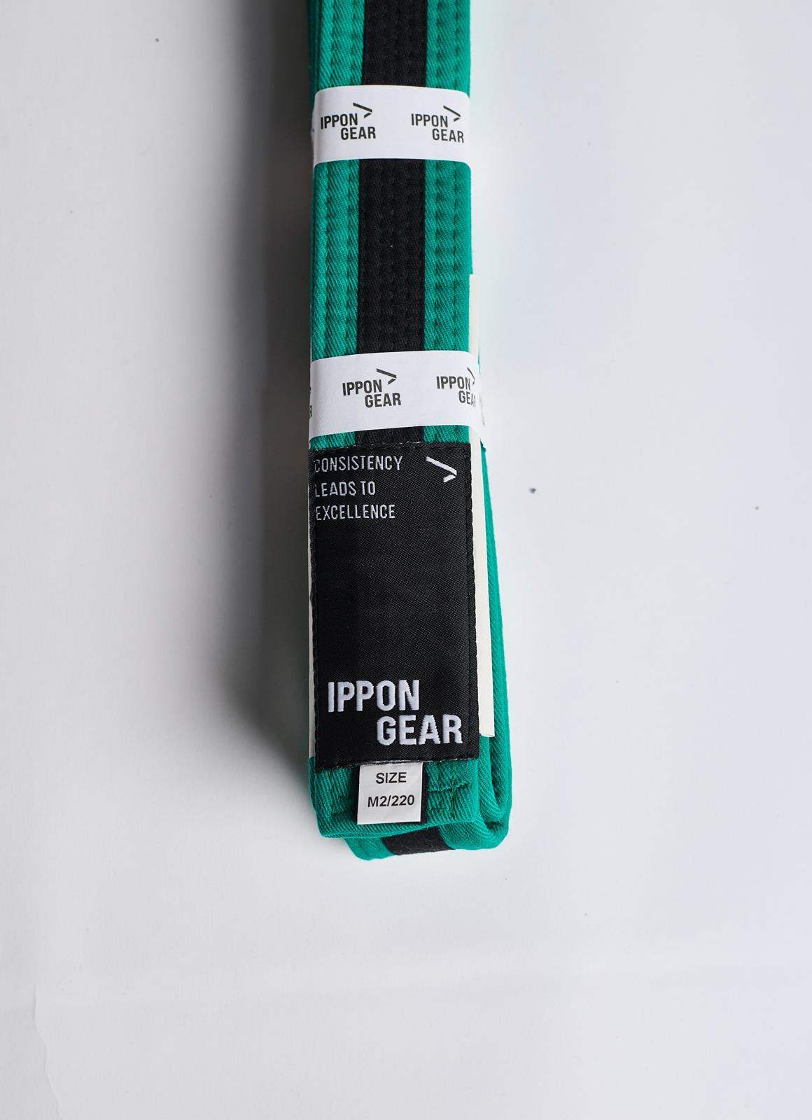 Centura BJJ Junior Ippon Gear Verde/Negru