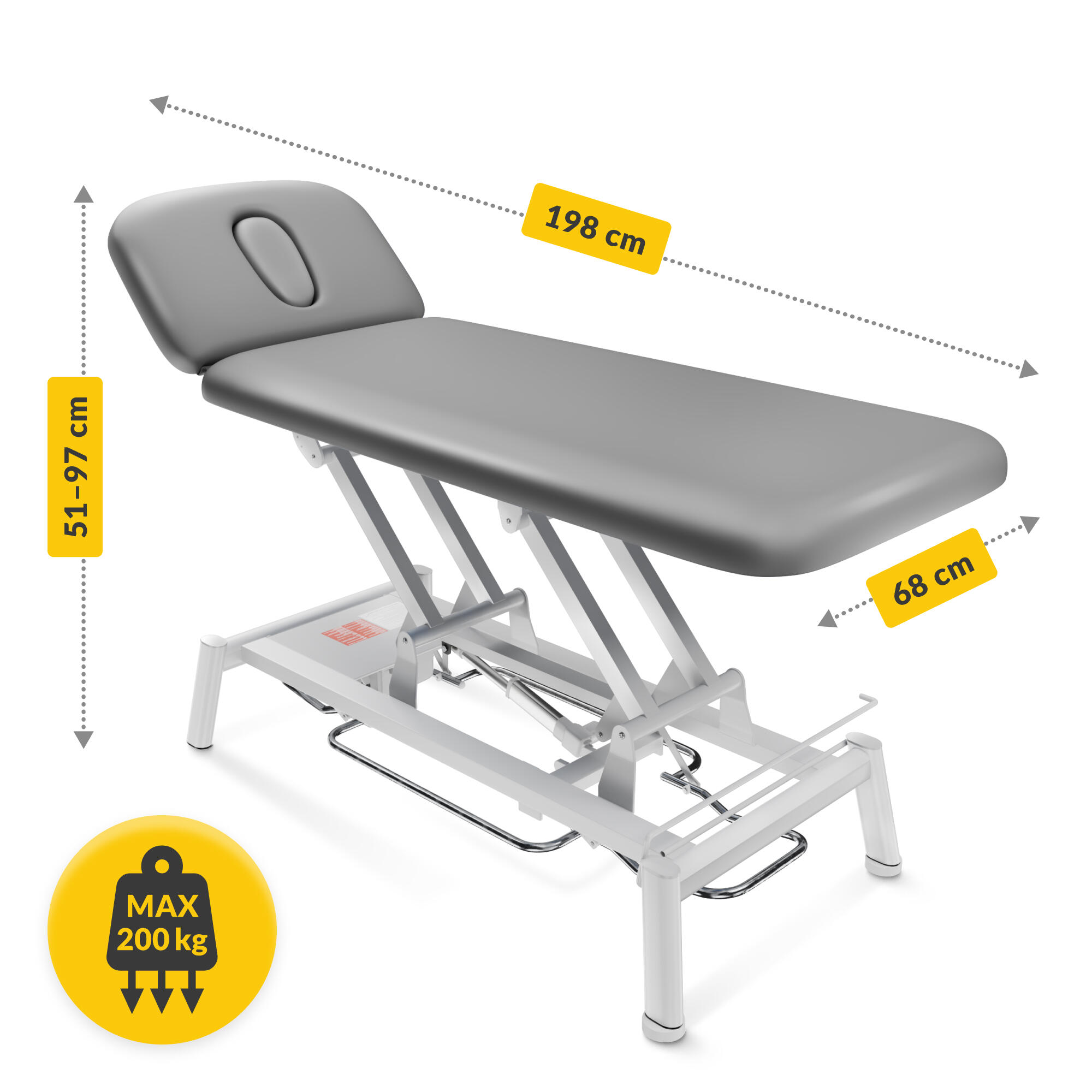 Stół do masażu i rehabilitacji elektryczny PURE 6/7