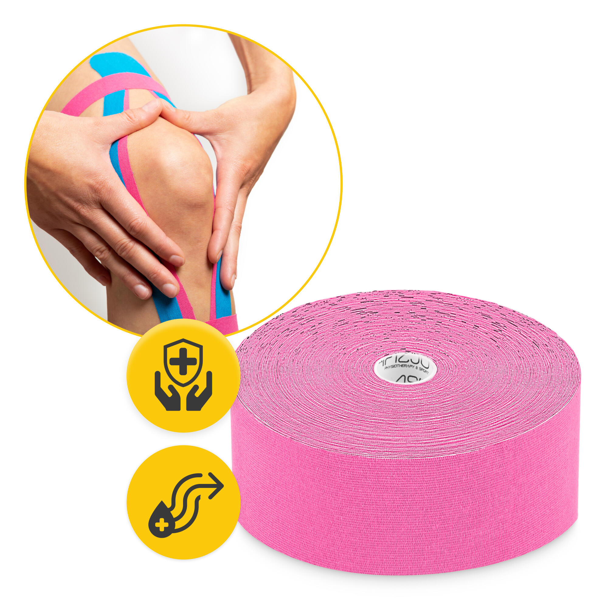 Kinesiologie Tape 5 cm x 31 m Vorratsrolle Physiotape Wasserfest 4FIZJO 2/7