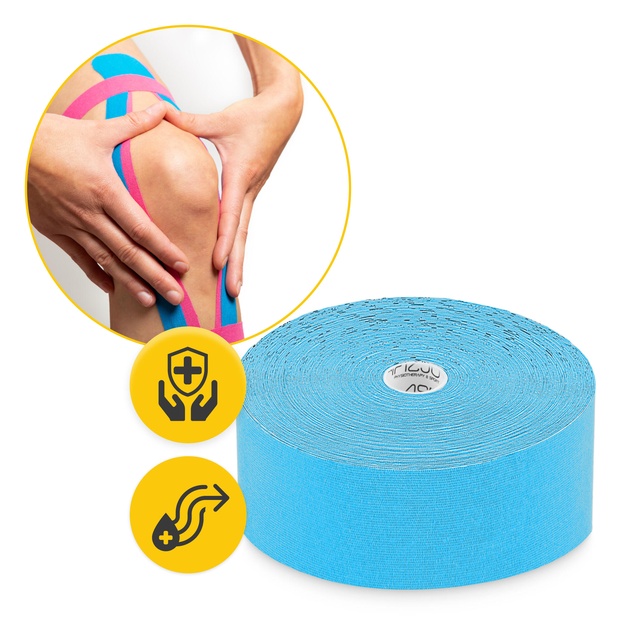 Kinesiologie Tape 5 cm x 31 m Vorratsrolle Physiotape Wasserfest 4FIZJO 2/7