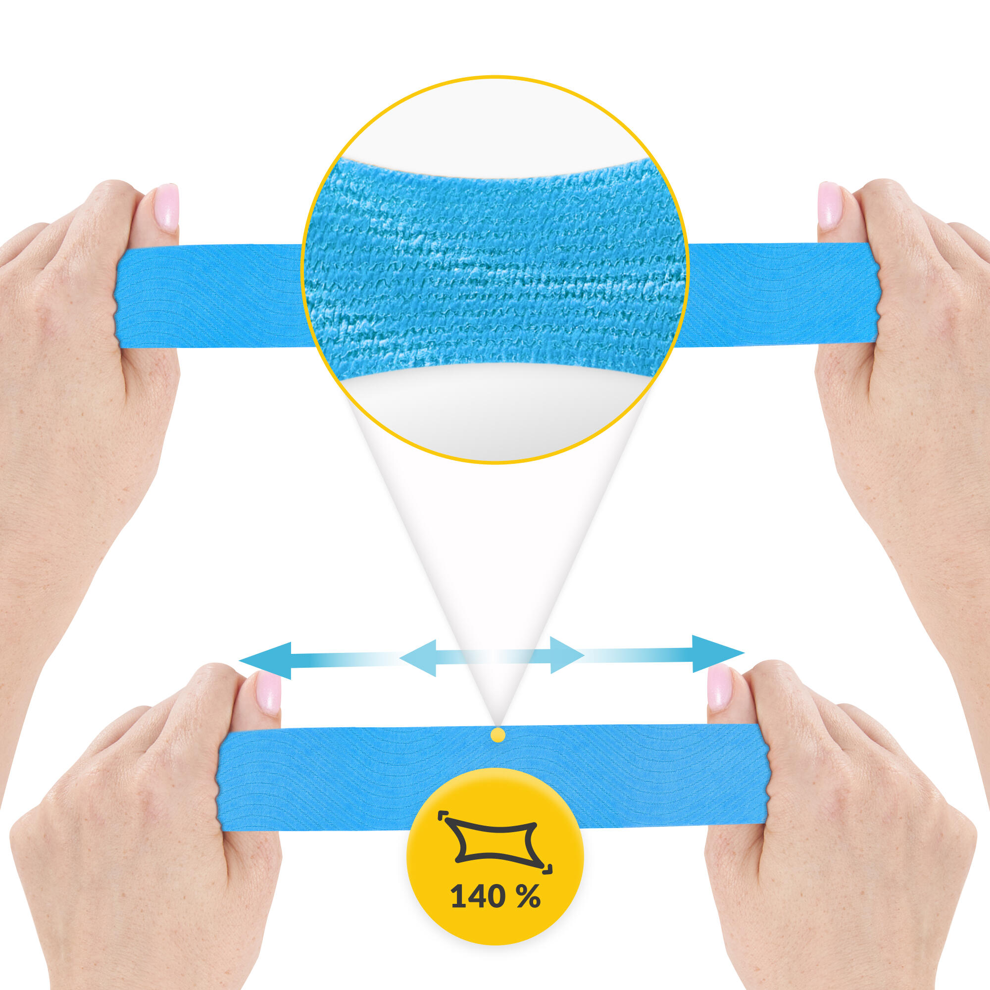 Kinesiologie Tape 5 cm x 31 m Vorratsrolle Physiotape Wasserfest 4FIZJO 4/7