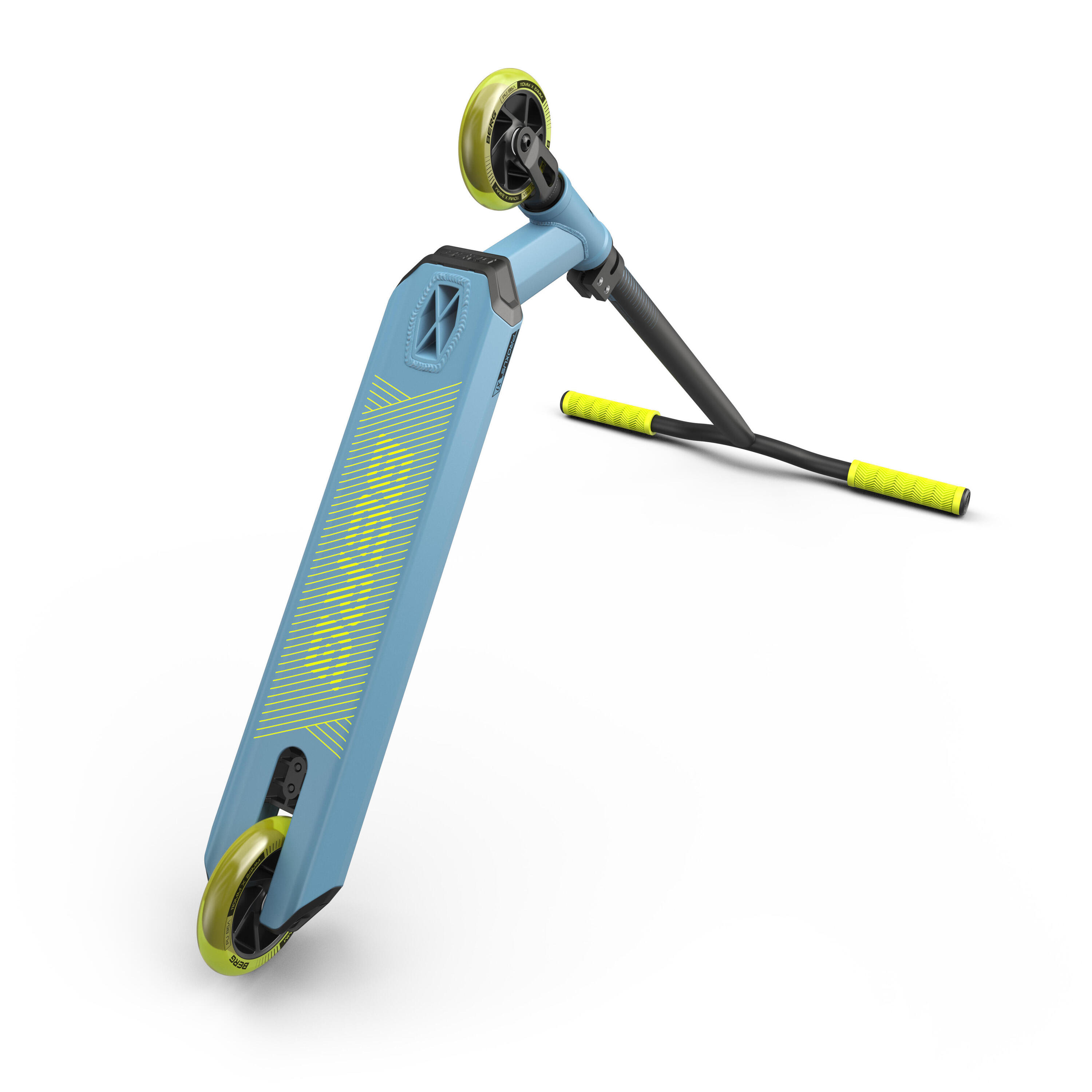 Trottinette Freestyle pour Enfants, 6+ Ans, Proxus X1 Bleu/Lime 3/5