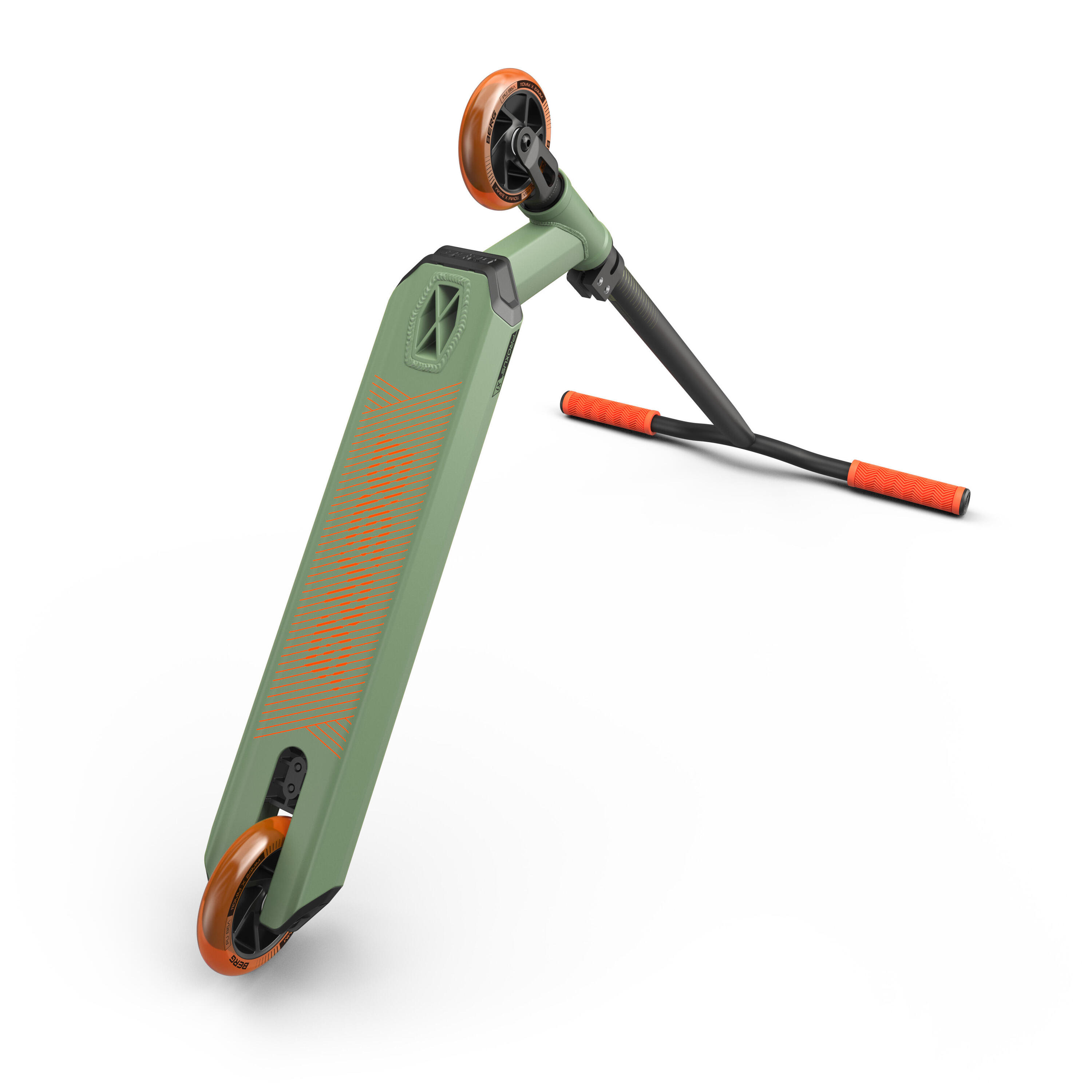 Trottinette Freestyle pour Enfants, 6+ Ans, Proxus X1 Vert/Orange 3/5