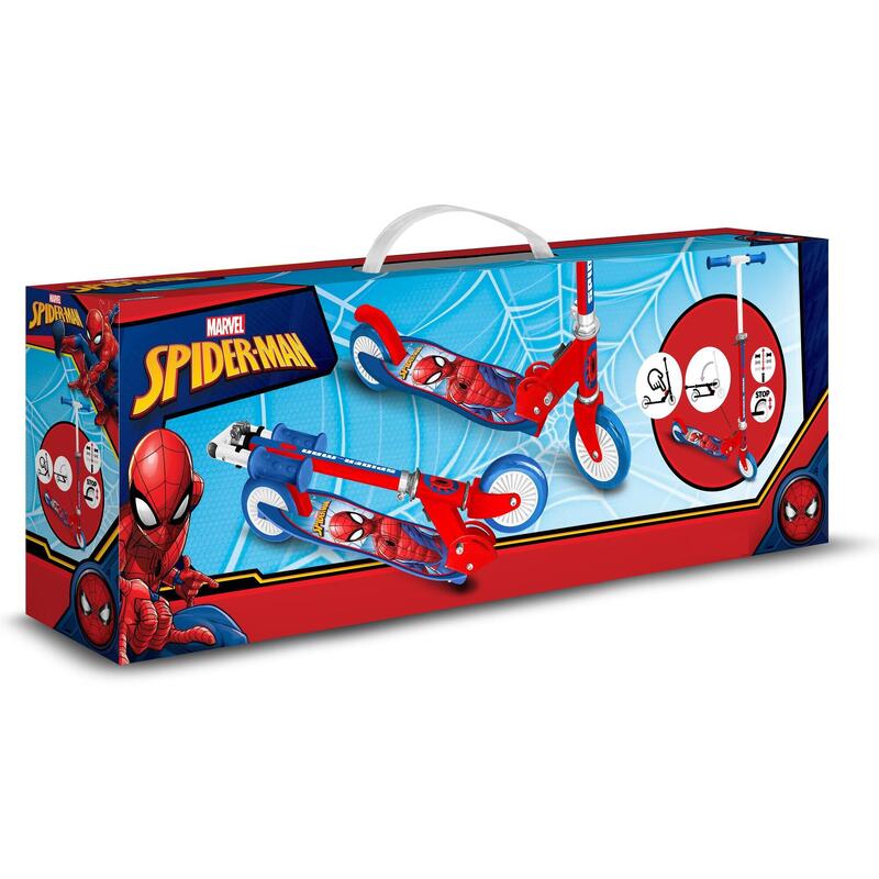 Trotineta pliabila cu 2 roti 3 ani +, sarcina maxima 50 kg, Spiderman