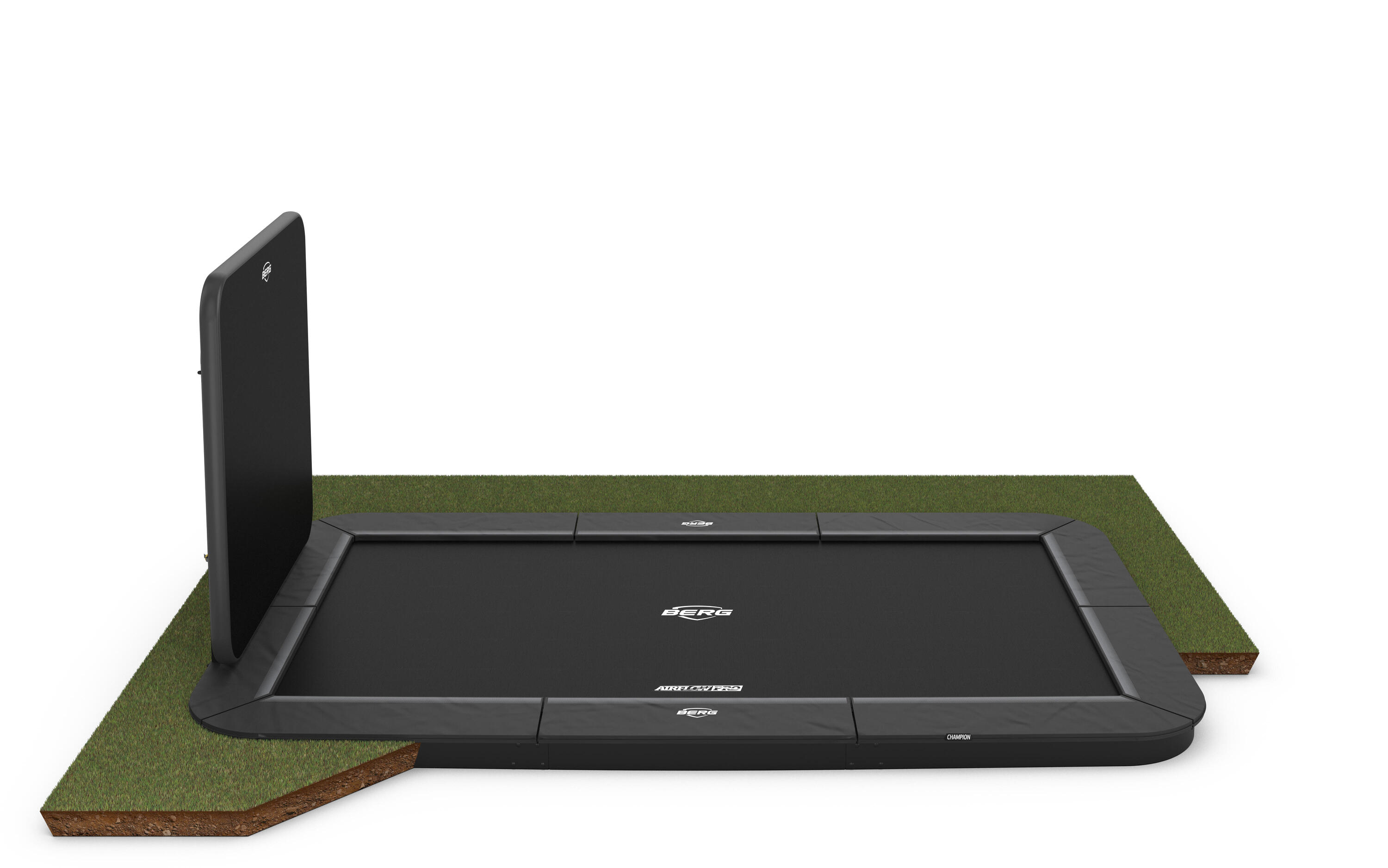 Cama elástica BERG Champion FlatGround Rectangular 500x300 Gris ant. 1/5