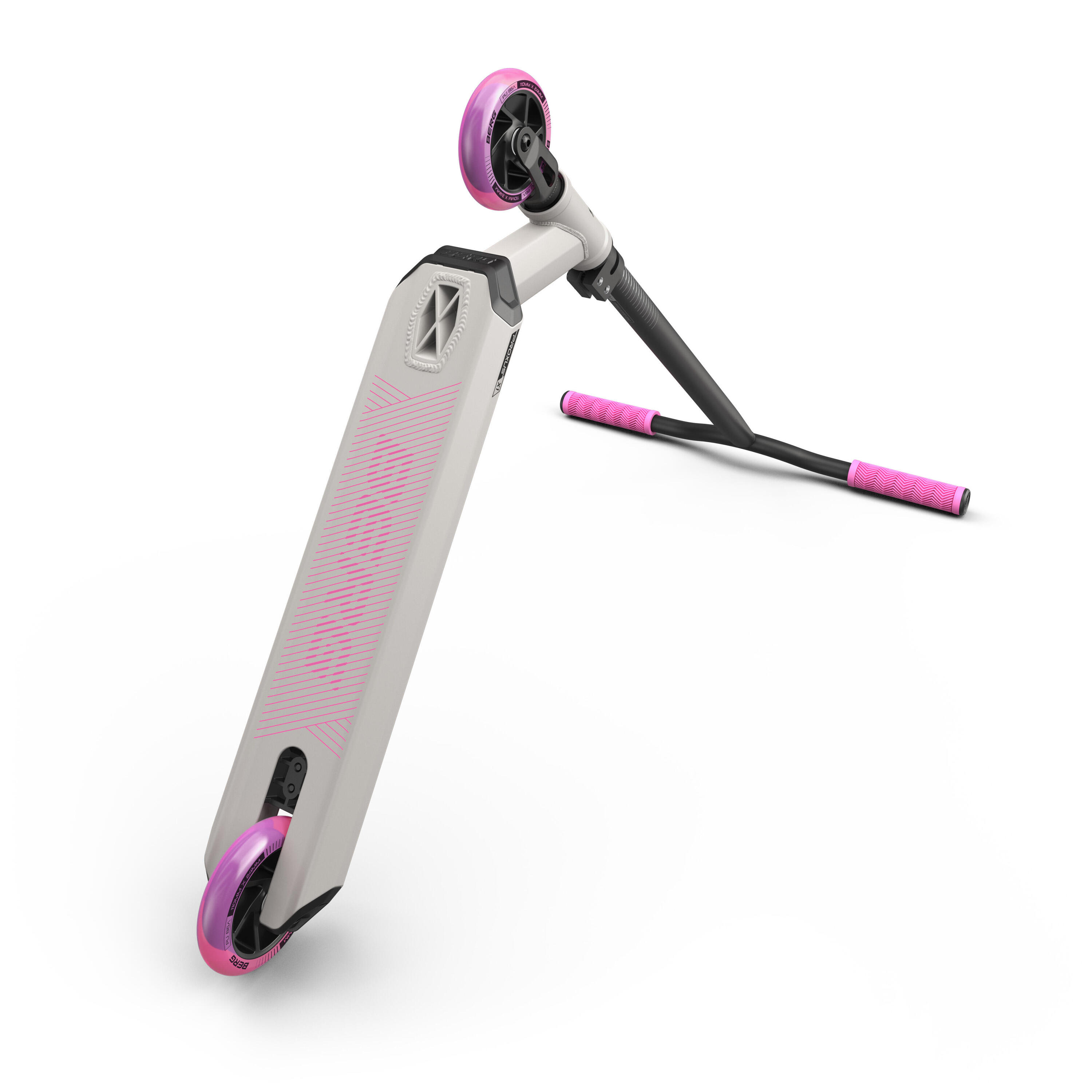 Trottinette Freestyle pour Enfants, 6+ Ans, Proxus X1 Gris/Rose 3/5