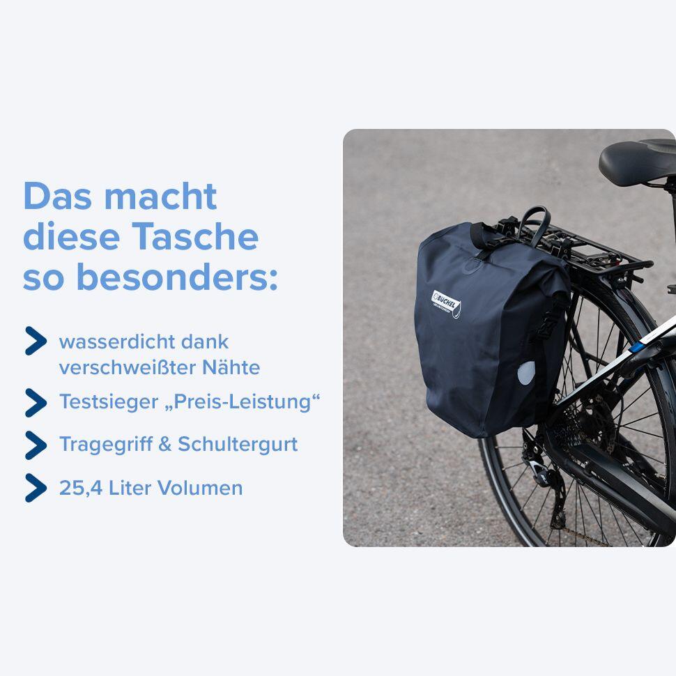 Wasserdichte Fahrradtasche für Gepäckträger 25,4L 3/7
