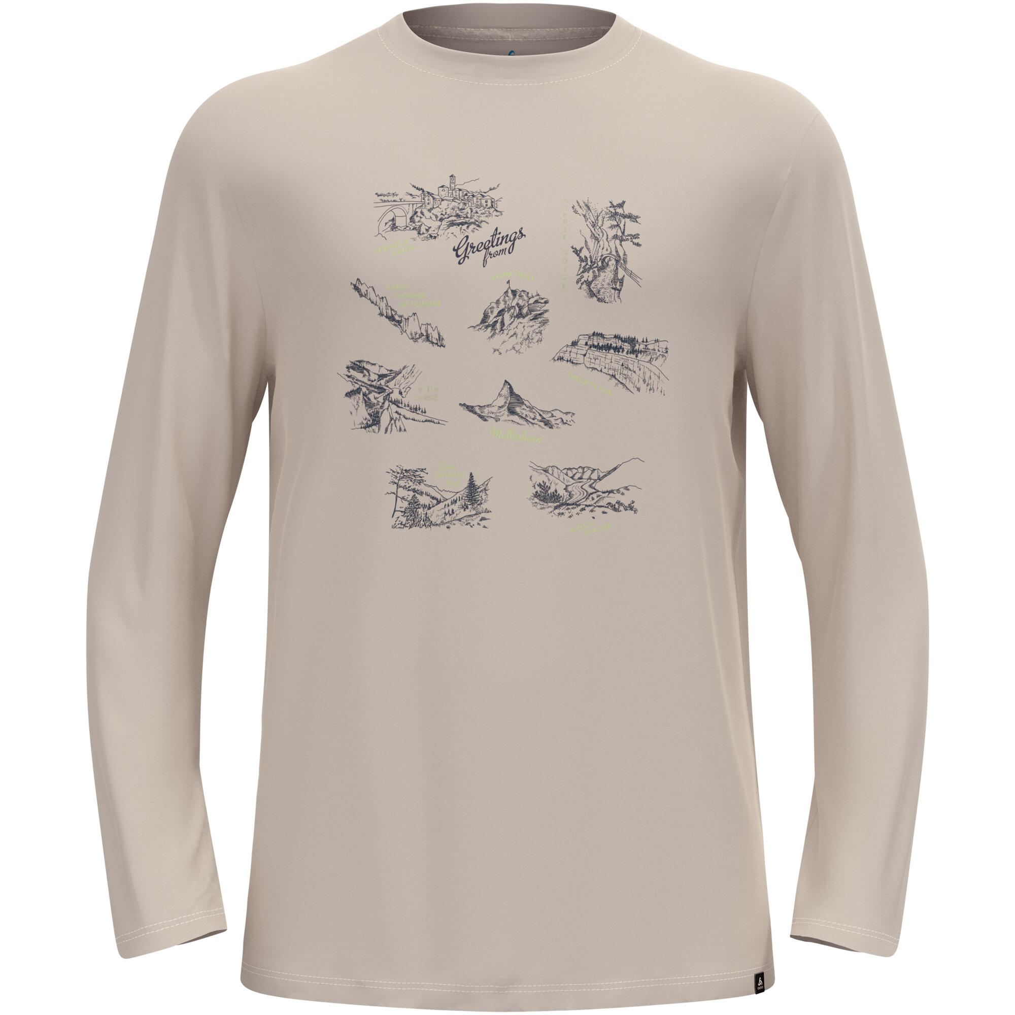 Koszulka z długim rękawem męska ODLO Merino 200 Tourist T-Shirt 1/2