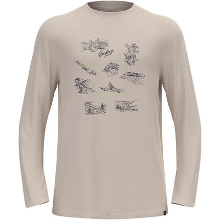 Koszulka z długim rękawem męska ODLO Merino 200 Tourist T-Shirt