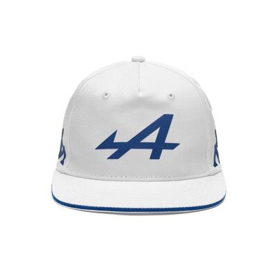 Cappello con visiera da uomo donna in cotone bianco da abbigliamento racing
