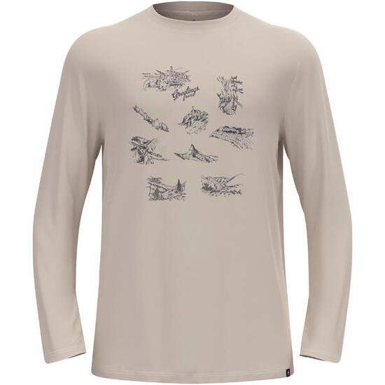 Koszulka z długim rękawem męska ODLO Merino 200 Tourist T-Shirt