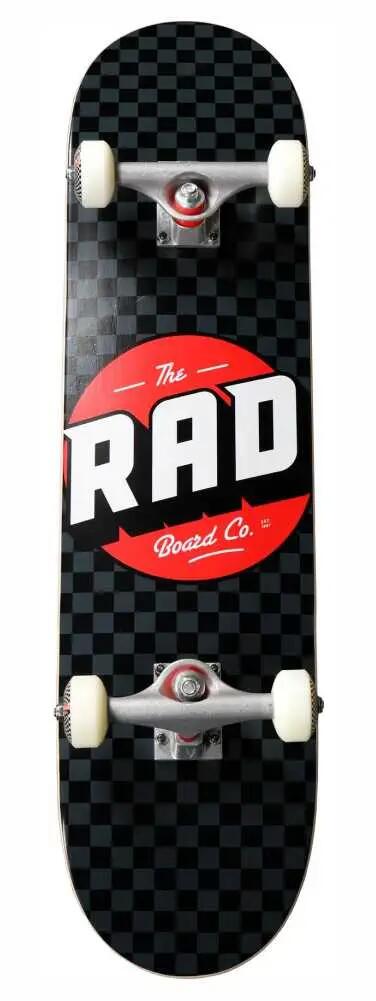RAD Checkers Progressive Skateboard Complet - 7.5 - Negru/Gri