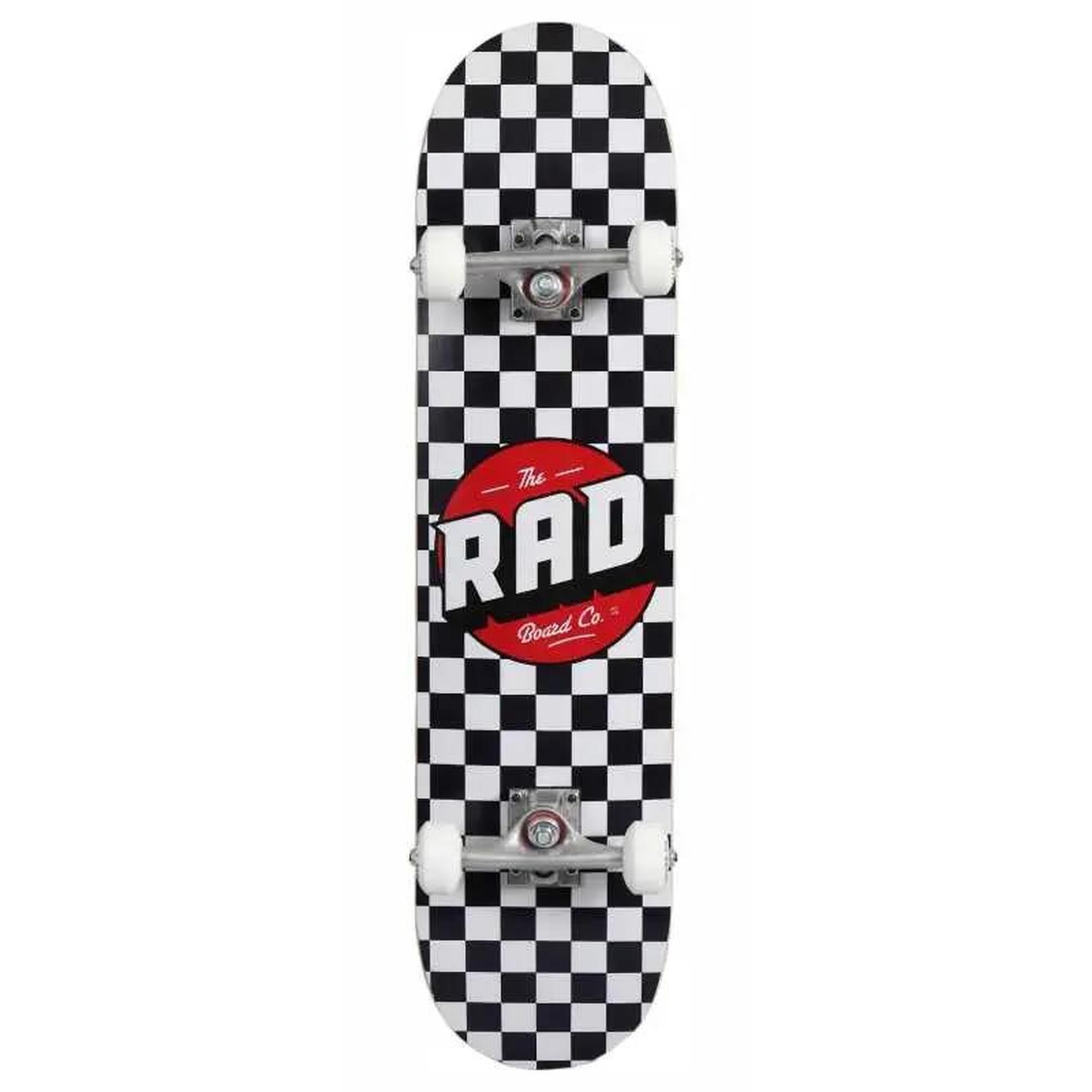 Rad - Rad Checkers Skateboard Complet - 7.75" - Noir - Skateboard Complet - Blanc|noir|rouge - 7.75" - Decathlon