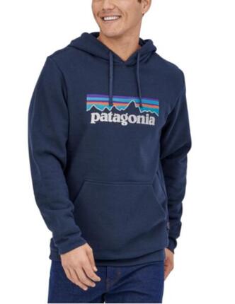 Sweat à Capuche Homme Patagonia "P-6 Logo Uprisal Hoody" M Bleu