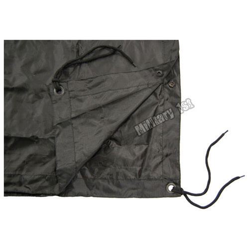 Waterproof Poncho Ripstop Black 5/6