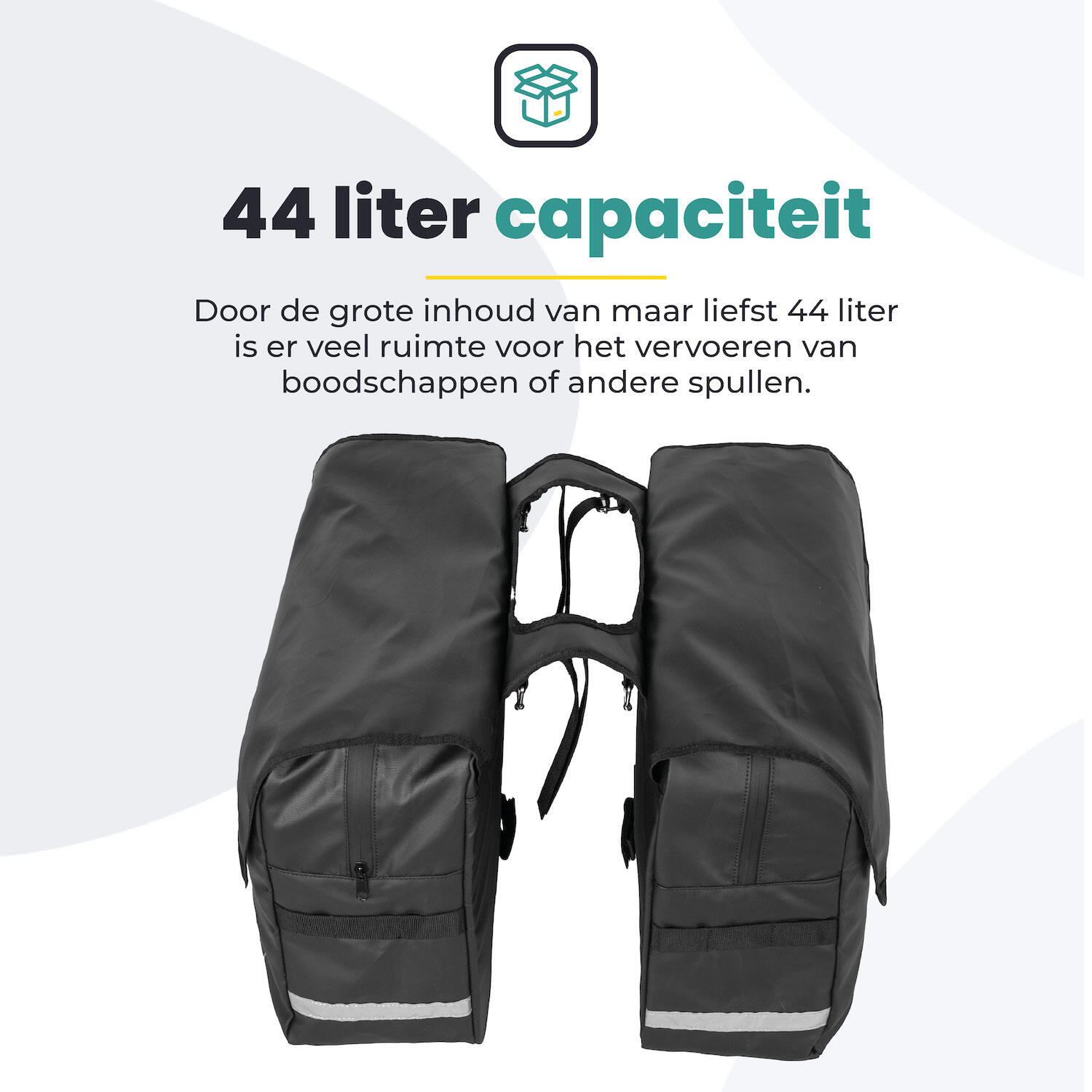 Fietstas voor Toerfietsen van het merk VOLTANO - Unisex - Kleur ZWART -  - 44L 2/7