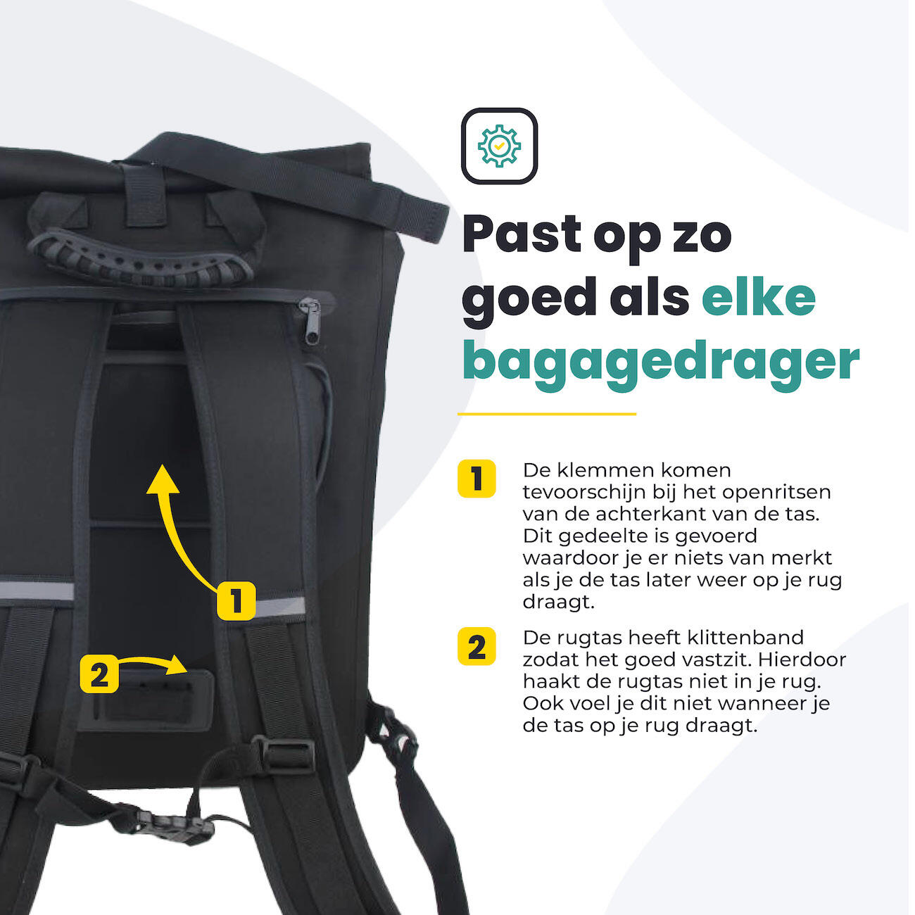 Fietstas voor Toerfietsen van het merk VOLTANO - Unisex - Kleur ZWART -  - 28 2/7