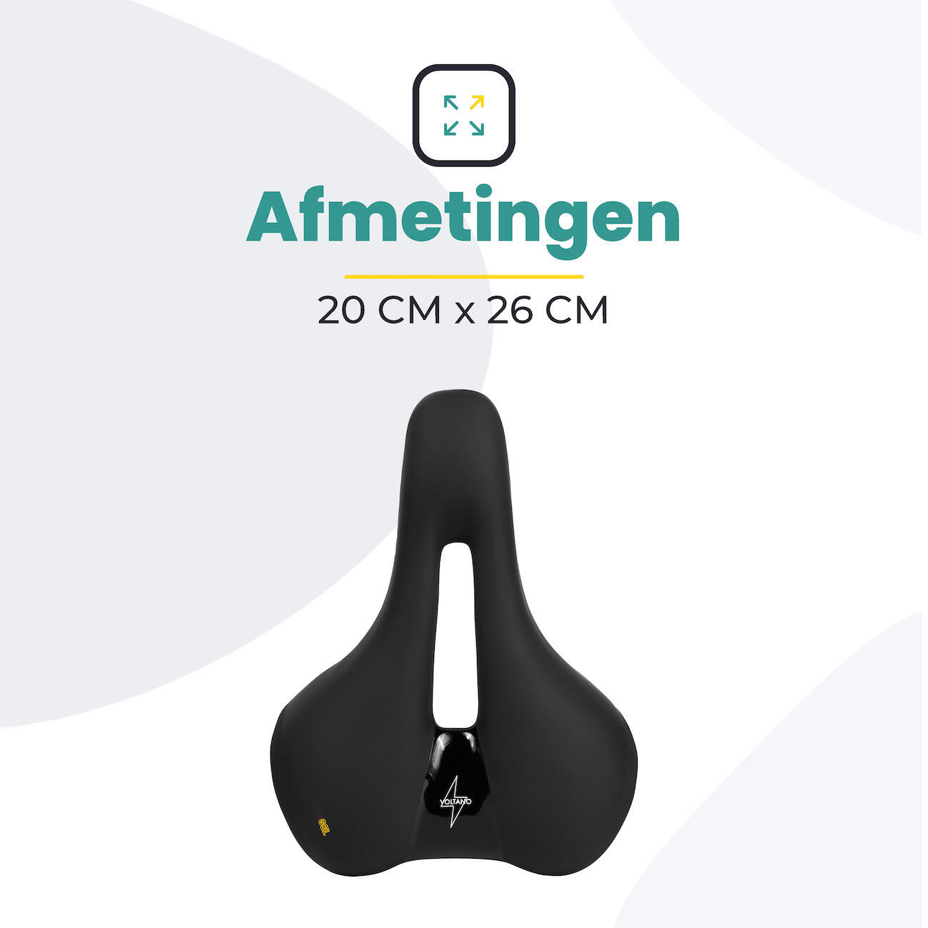 Voltano Fietszadel Elegance - Zwart - Dames - Gel Zadel 3/7