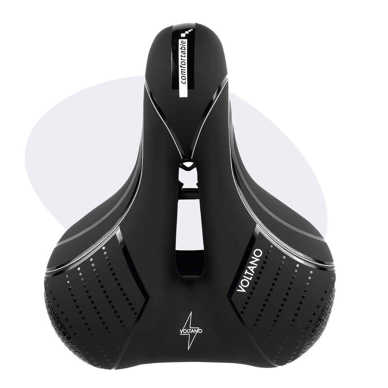 Voltano Fietszadel Essence - Zwart - Unisex - Breed - Gel Zadel 3/7