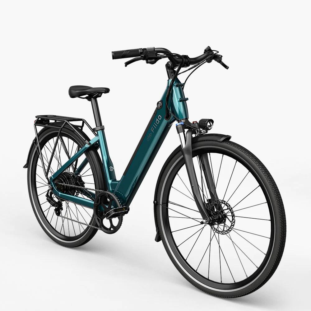 Bicicleta elétrica - fiido c11 emerald blue - azul - lim. 25kmh