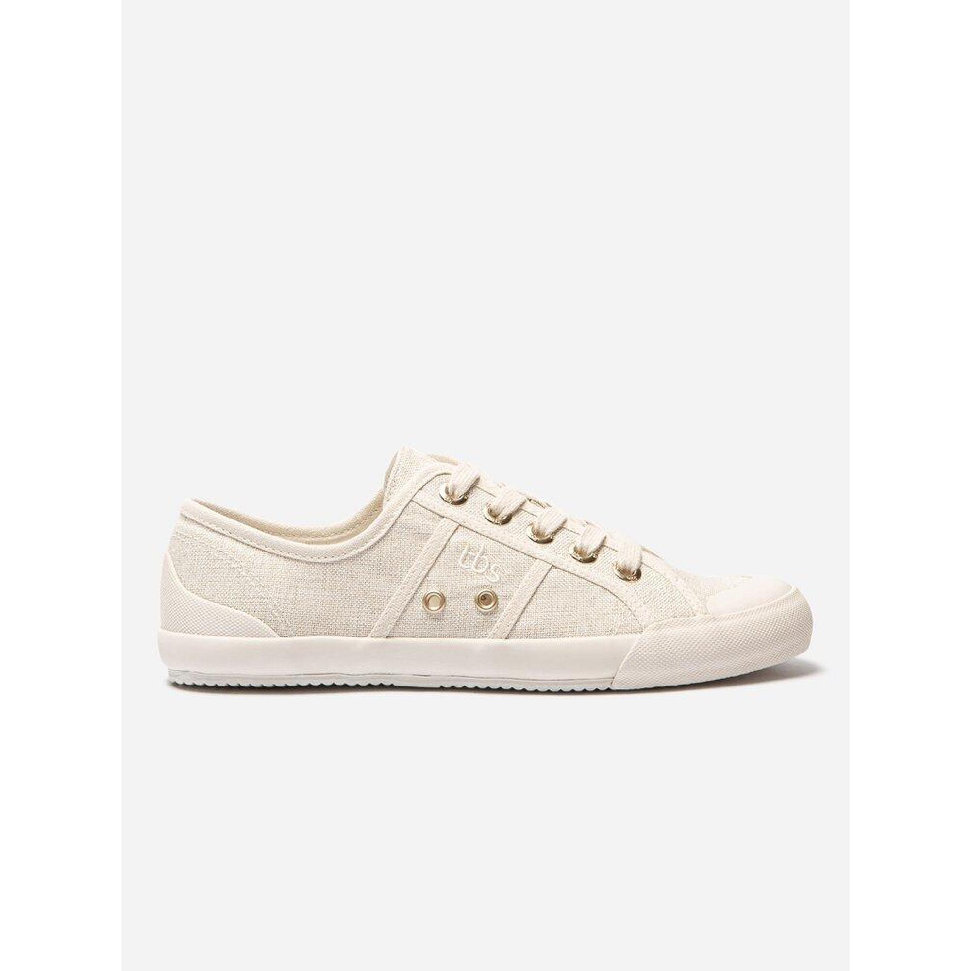Tbs - Tennis Toile Femme 1973 Opiace Lin - Lacets, Talon 20 Mm - Baskets - Beige - 41 - Decathlon