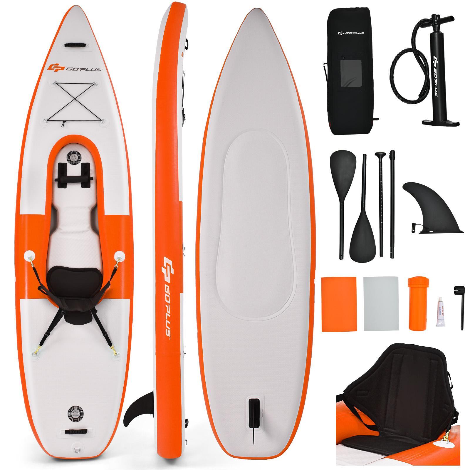 1-person Inflatable Touring Kayak w/Carry Bag & Hand Pump Orange