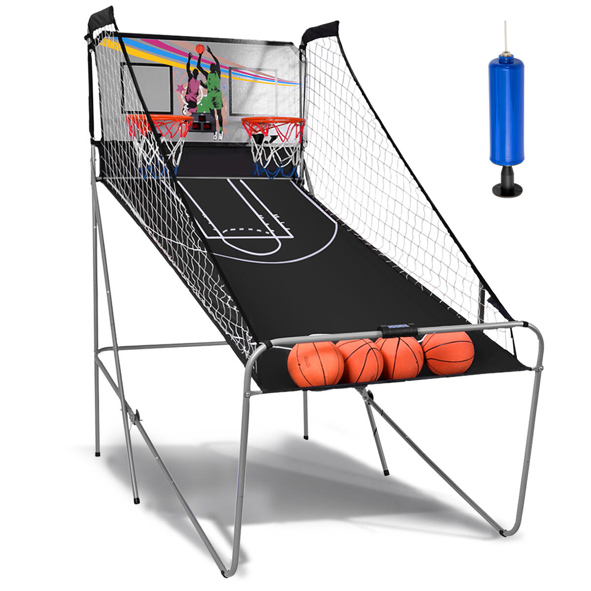8-in-1 Basketball Arcade Game w/Electronic Scoring 207x109x206