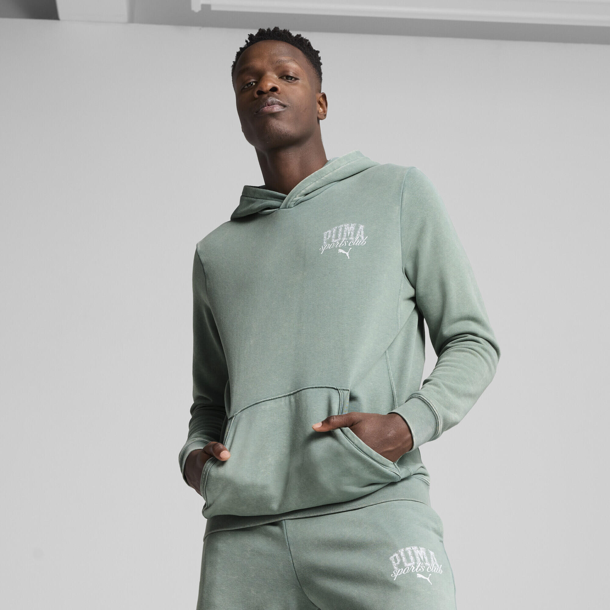 PUMA Class verwassen hoodie voor heren PUMA Green Moon 2/7
