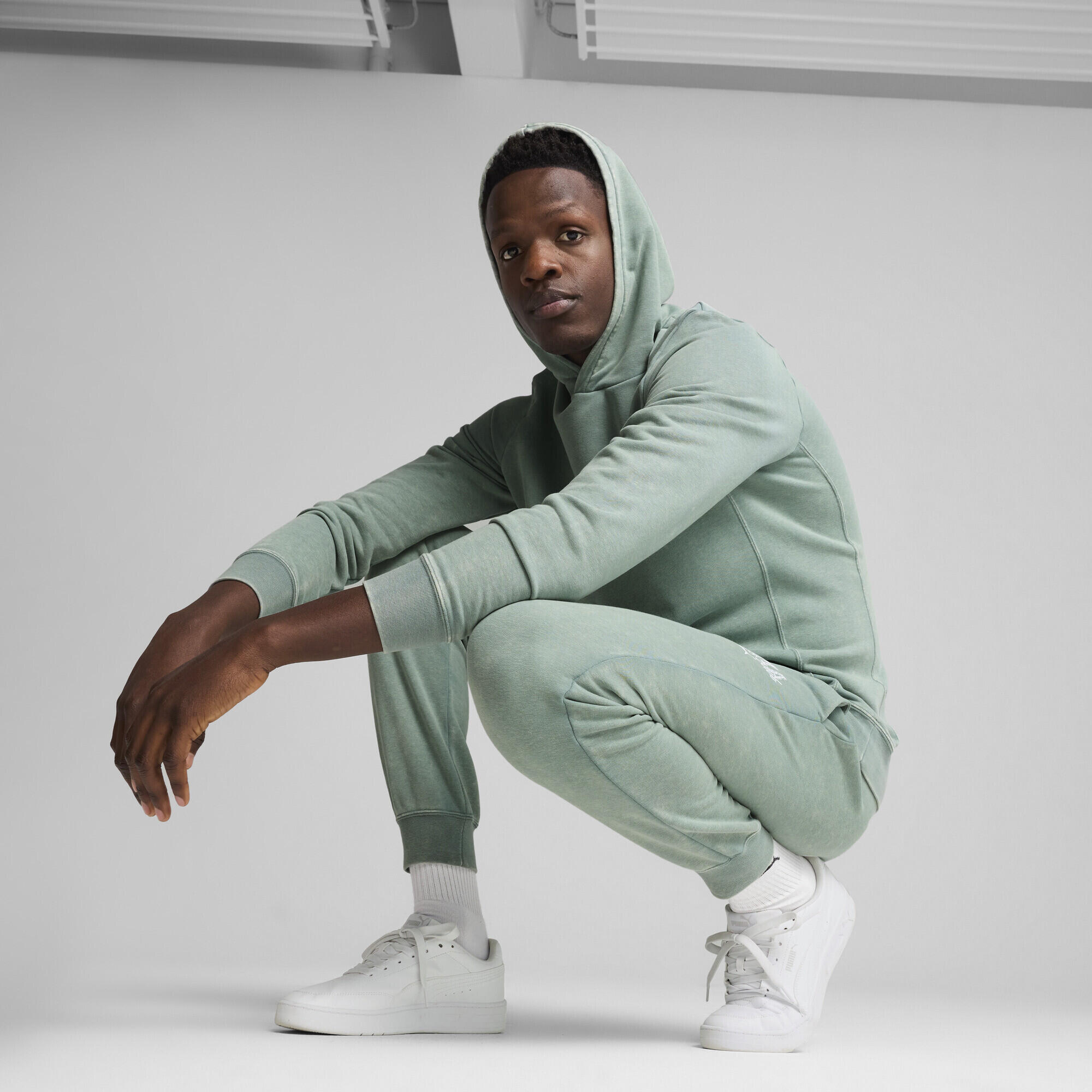PUMA Class verwassen hoodie voor heren PUMA Green Moon 4/7