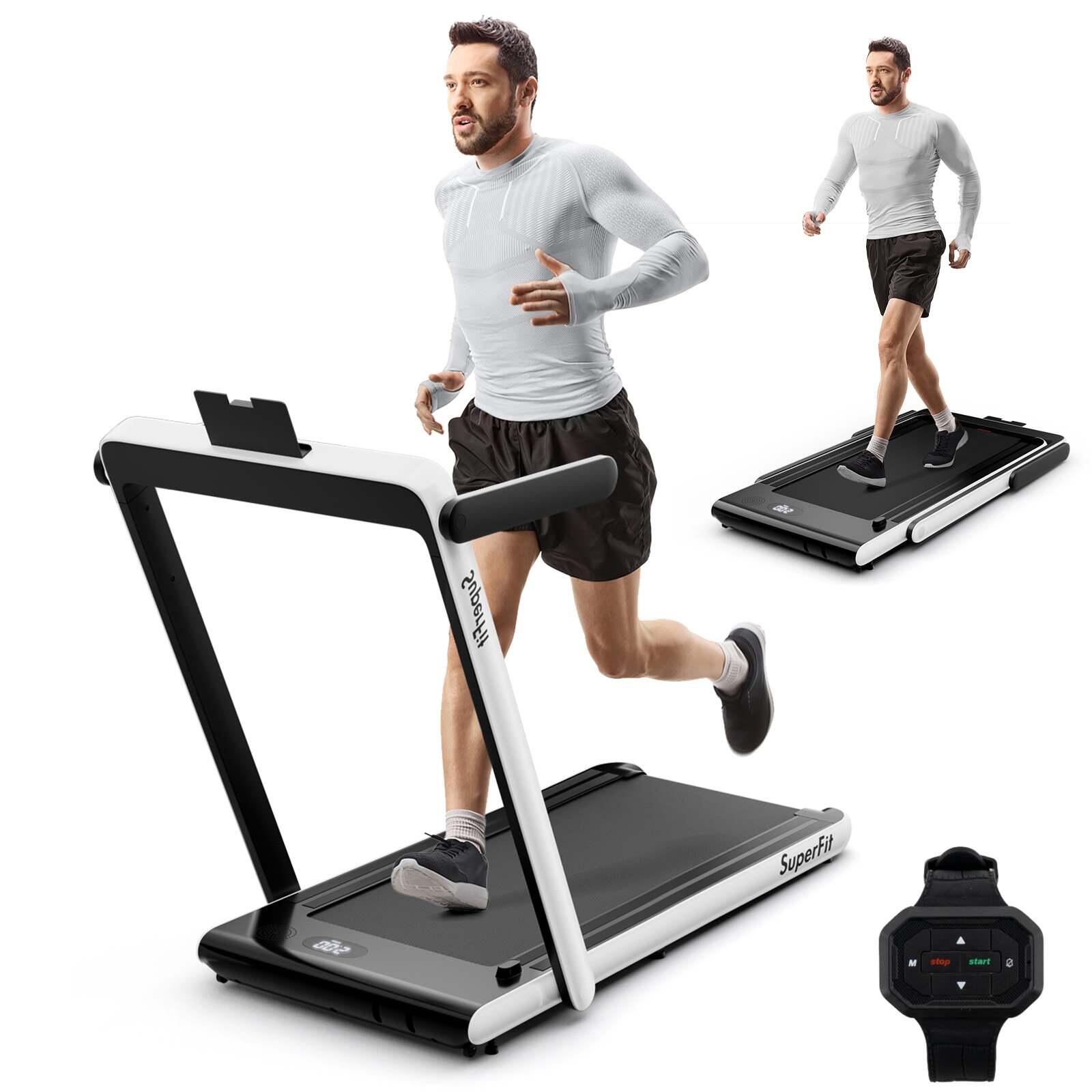 2.25HP Electric Running Machine with LED Display & Workout APP for Home White