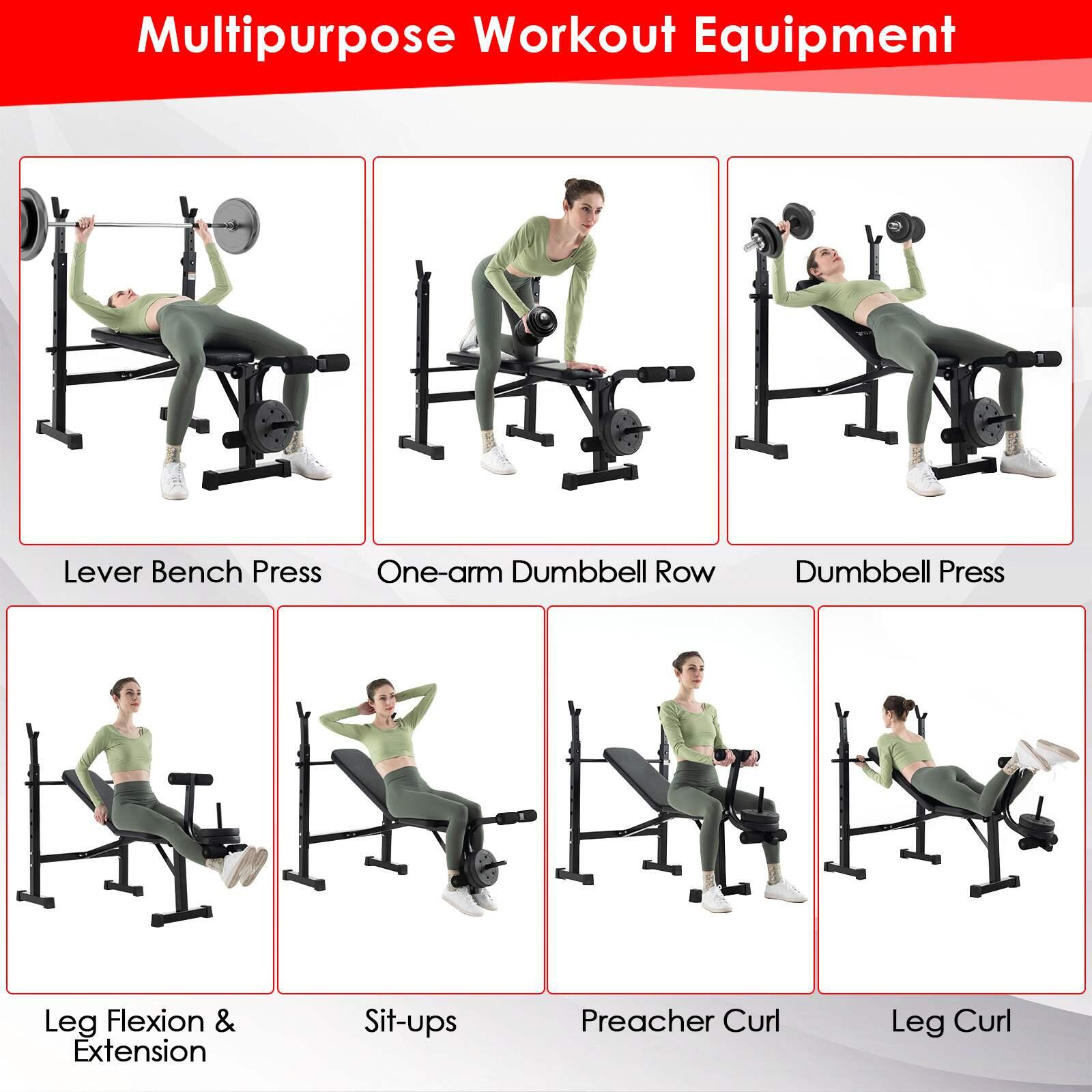 Weight Bench Bench Press Leg Workout Adjustable Weight Bench