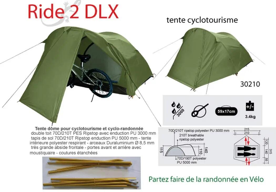 Namiot trekkingowy/kolarski Freetime Ride 2 DLX, zielony, 2 osoby, 3.4kg 4/5