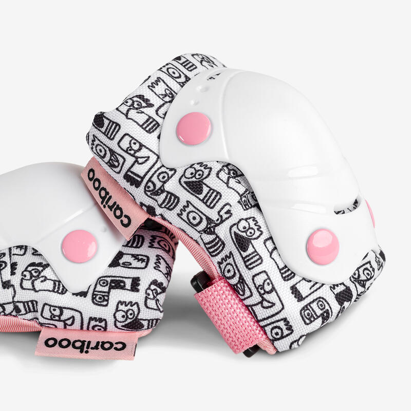 Protège-enfants Cariboo Jump M 2-pack (rose et blanc) -4792
