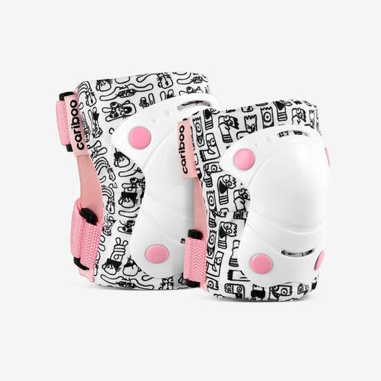 Protège-enfants Cariboo Jump M 2-pack (rose et blanc) -4792